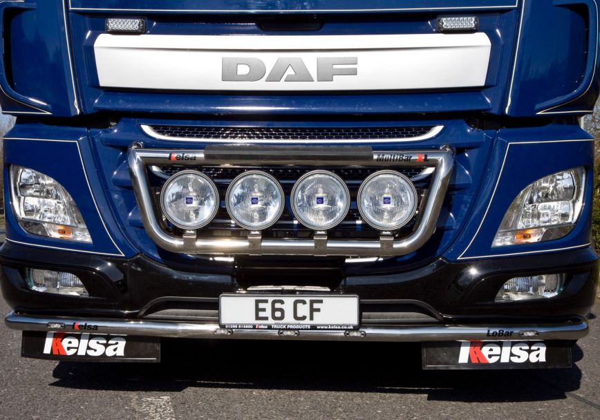 Přední nerezový rám Kelsa MultiBarXL pro  DAF CF Euro6 Denní kabina