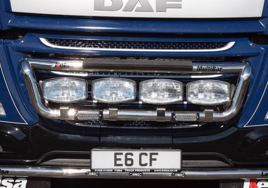 Přední nerezový rám Kelsa MultiBar pro  DAF CF Euro6 Denní kabina