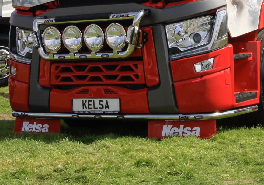 Nerezový rám po nárazník Kelsa LoBar pro  Renault T Range Long Haul Sleeper