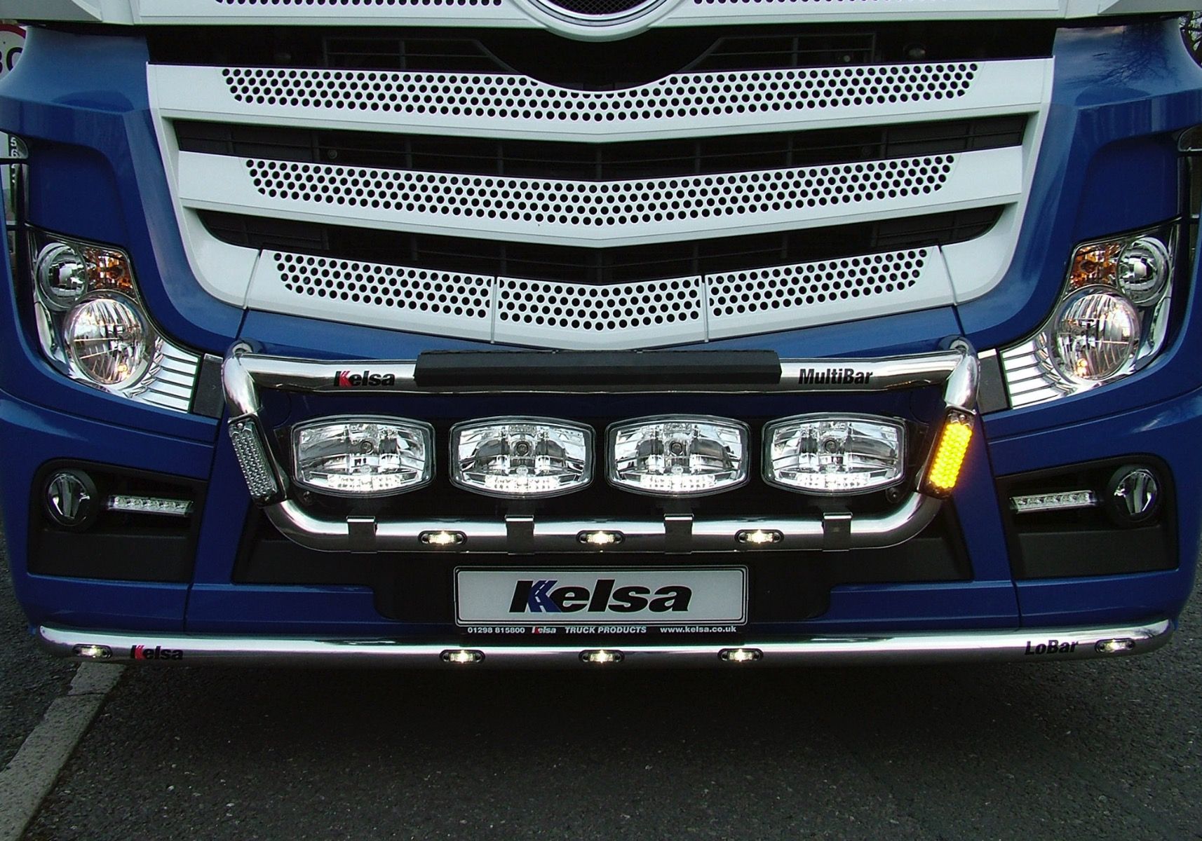 Přední nerezový rám Kelsa MultiBar pro  Mercedes Actros 2012-on Streamspace 2.5m